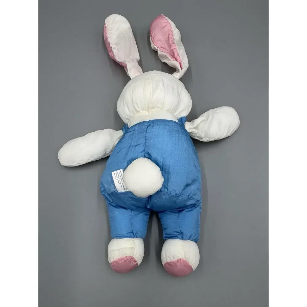 Vtg 1991 Gibson Greetings Nylon White Bunny Rabbit Plush 12” Stuffed Animal